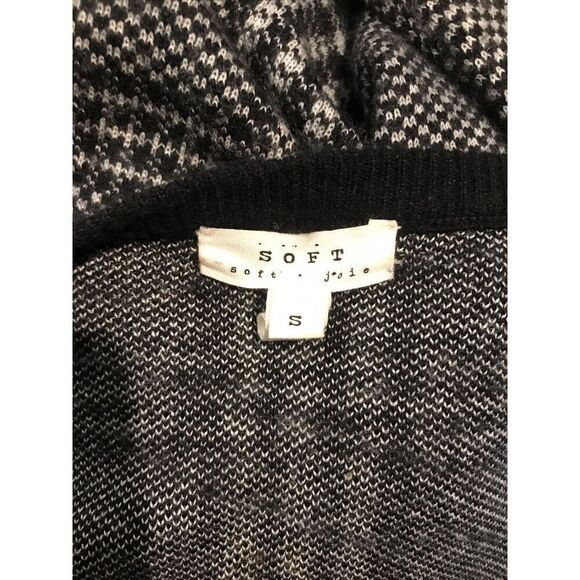 Soft Joie Dinay Sweater Dress Womens Small Long Sleeve Layered Mixed Plaid Black - Picture 6 of 7